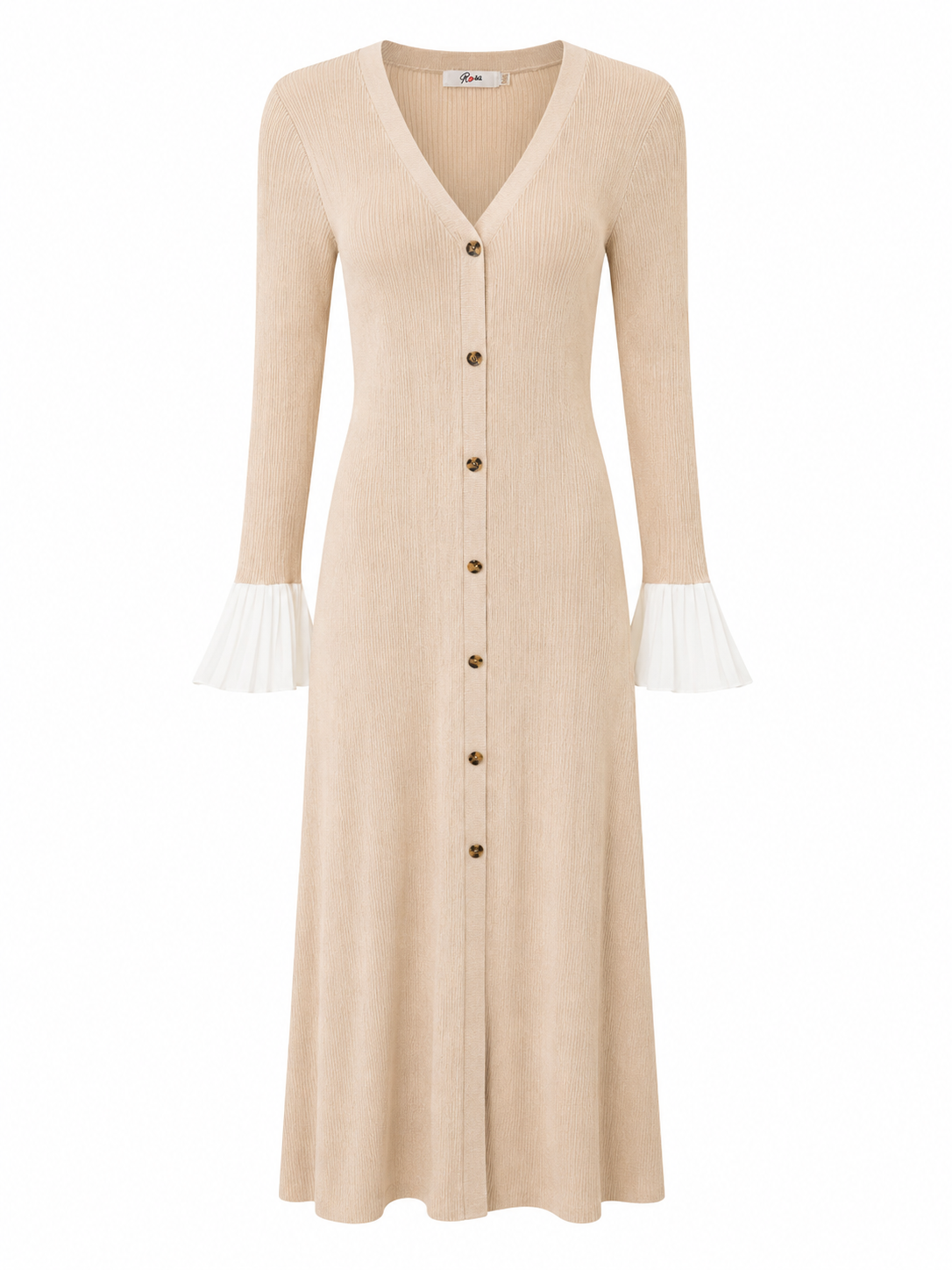 Kleid mit weißen Ärmeln