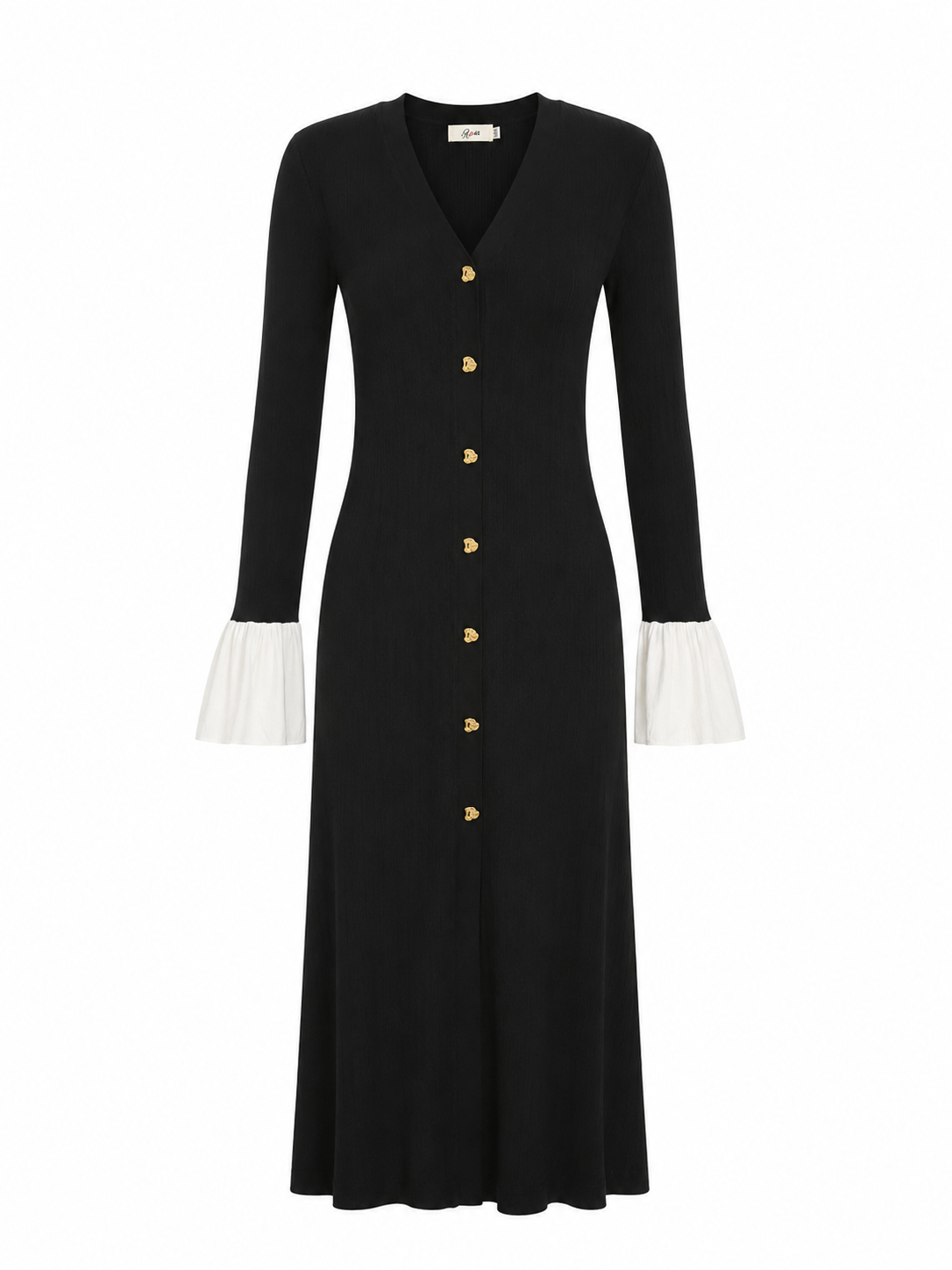 Kleid mit weißen Ärmeln