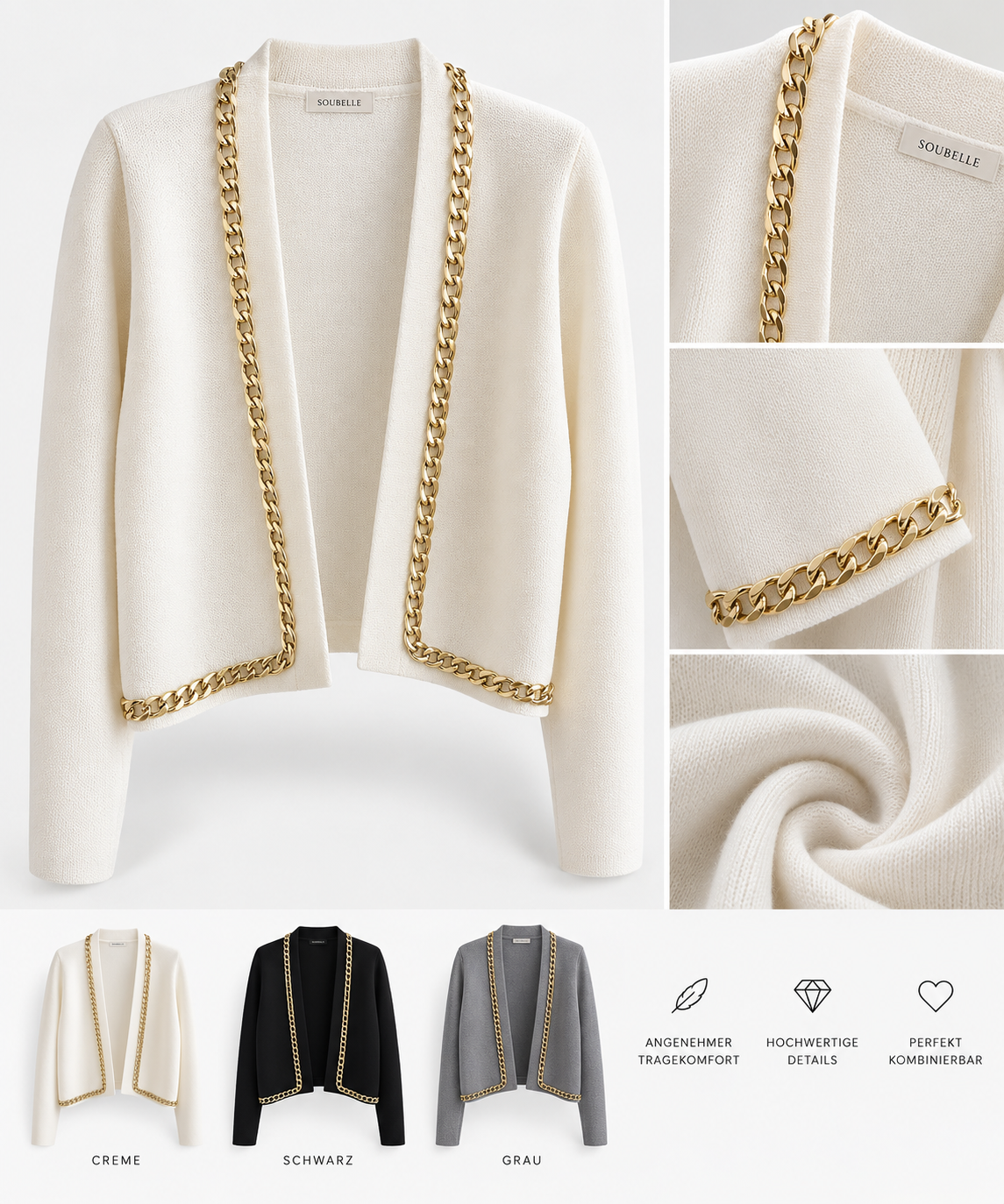 Gold Chain Cardigan