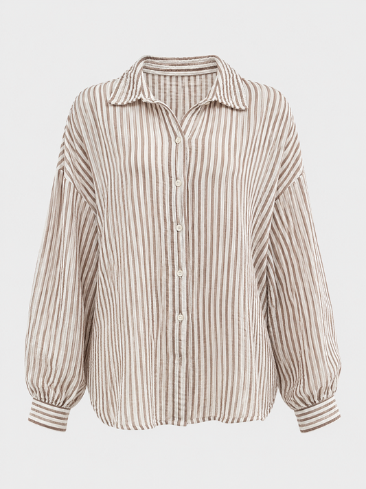Gestreifte Musselin Bluse