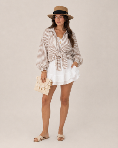 Gestreifte Musselin Bluse