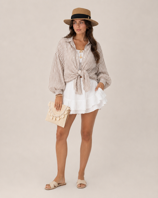 Gestreifte Musselin Bluse