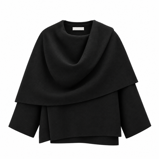 Cape Jacke mit Schal