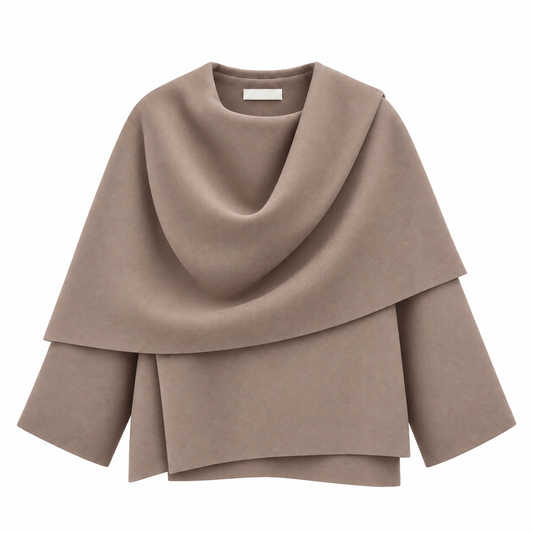 Cape Jacke mit Schal