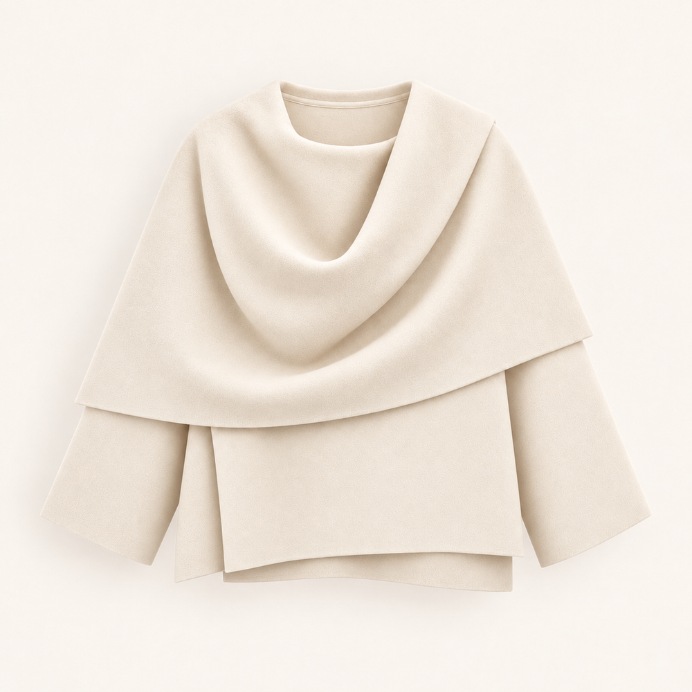 Cape Jacke mit Schal