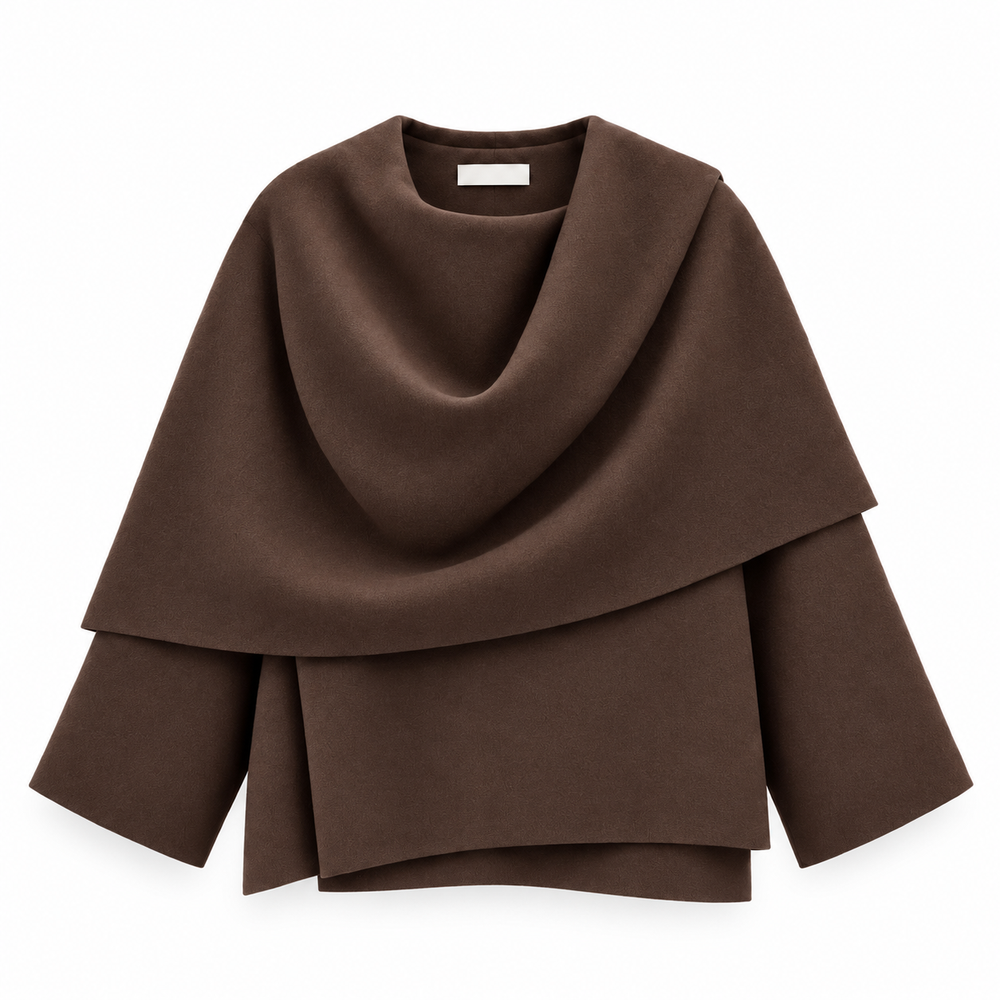 Cape Jacke mit Schal