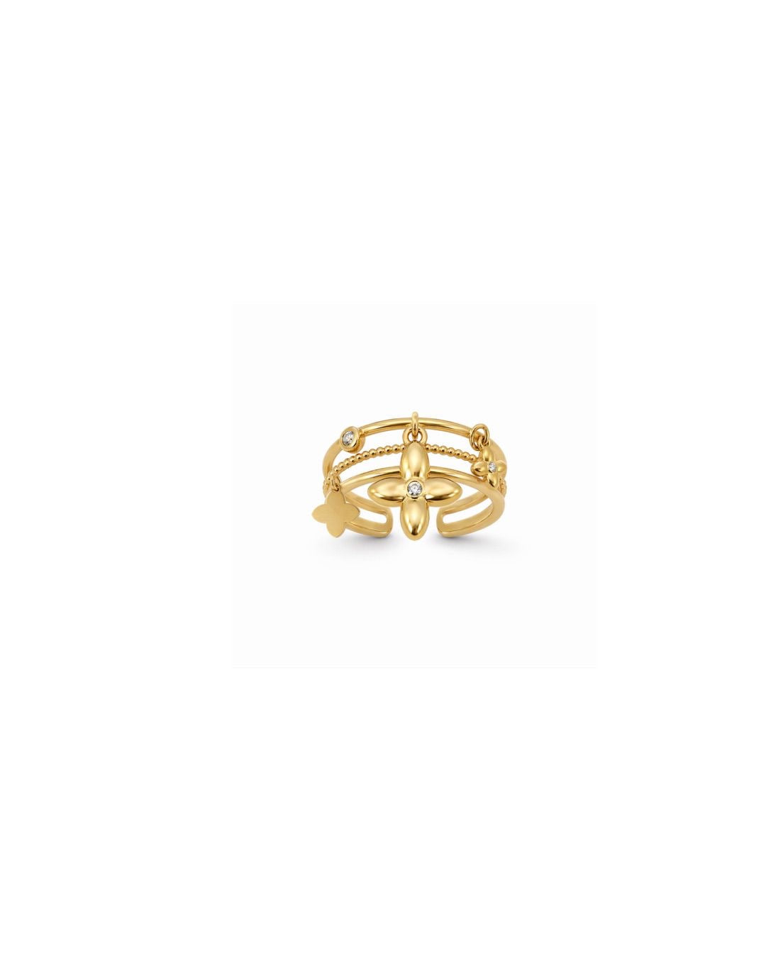 Golden Bloom Ring-mit Blüten Detail